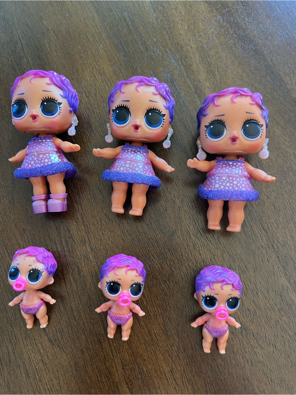 Three sets of L.O.L Surprise Slumber Queen with Lil Sister